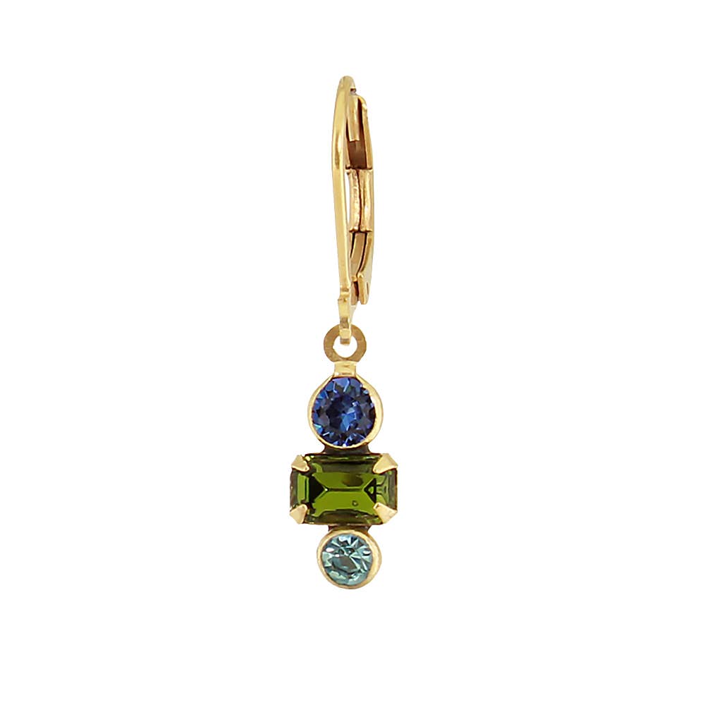 Crystal Stacked Rectangle Earring