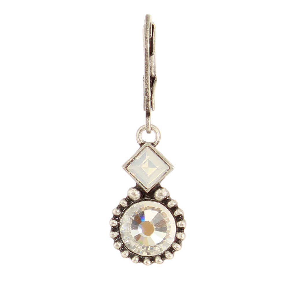 Stacked Granulated Crystal Earring