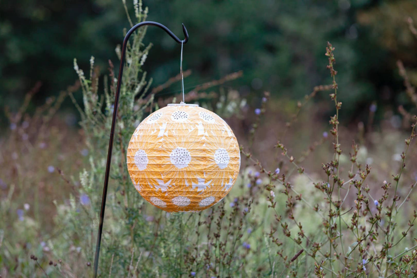 *NEW* Stella Print 12" Globe Solar Lantern - Marigold