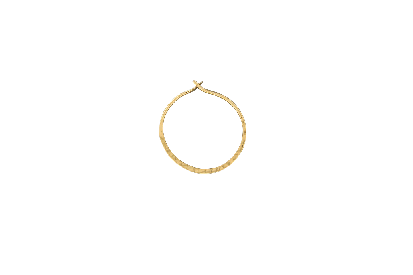 18 Gauge Hammered Hoop Earring Available in Sizes 25mm-50mm