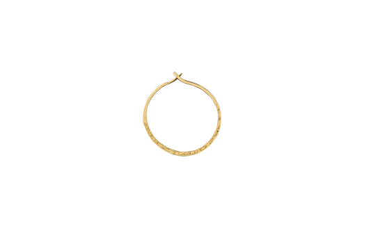 18 Gauge Hammered Hoop Earring Available in Sizes 25mm-50mm