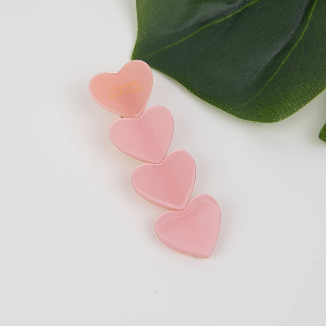 2.64‘’ Acetate Heart Hair Clip, Eco-Friendly