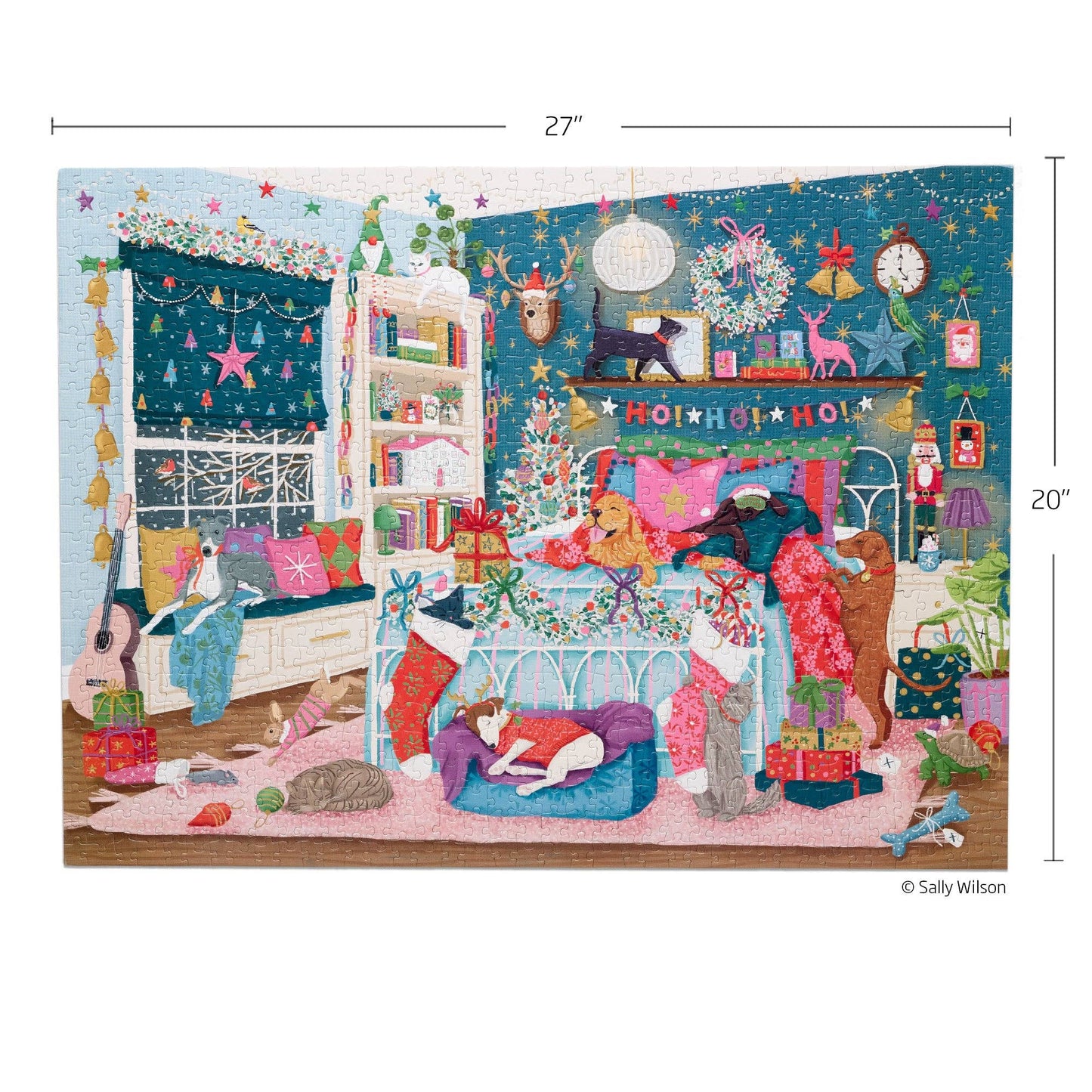 Christmas Morning 1000 Piece Gold Foil Puzzle Holiday Gift