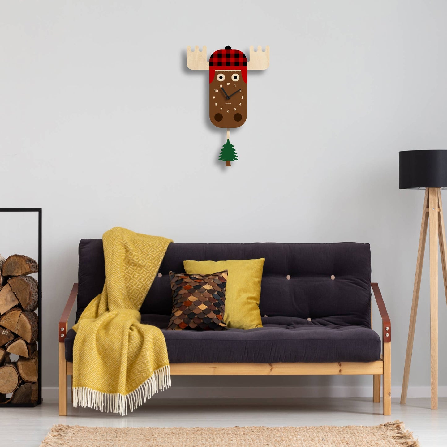 Moose Pendulum Clock - Wood