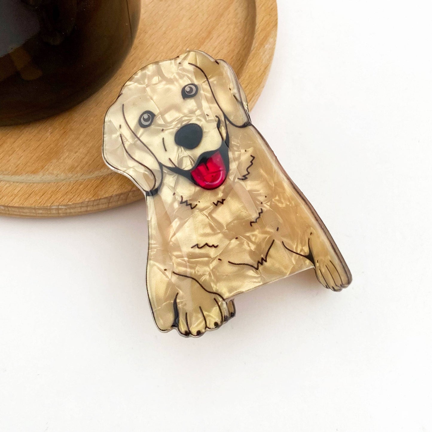 Cute Puppy Series Printed Hair Clips, Adorable Dog Claw Clip