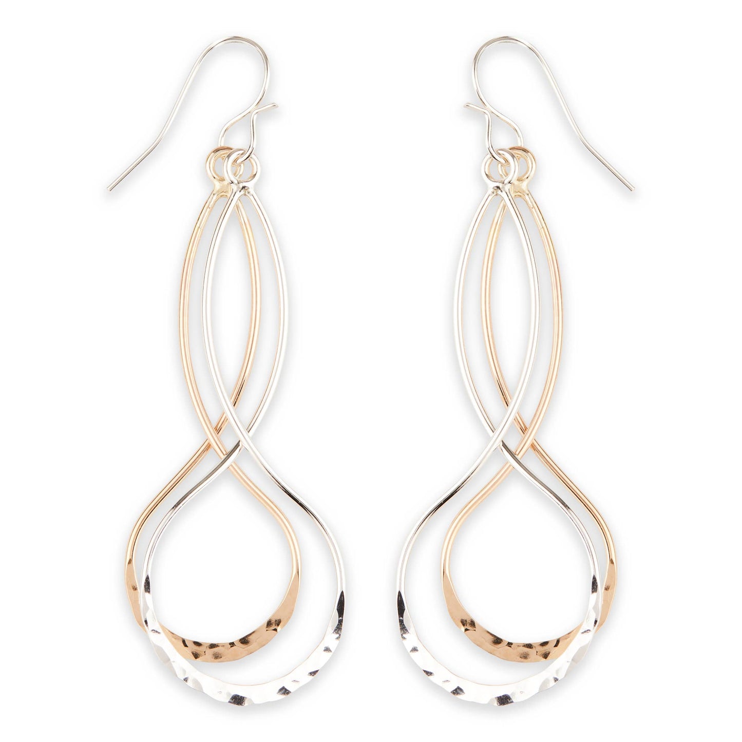 Double Drop Hammered Earring