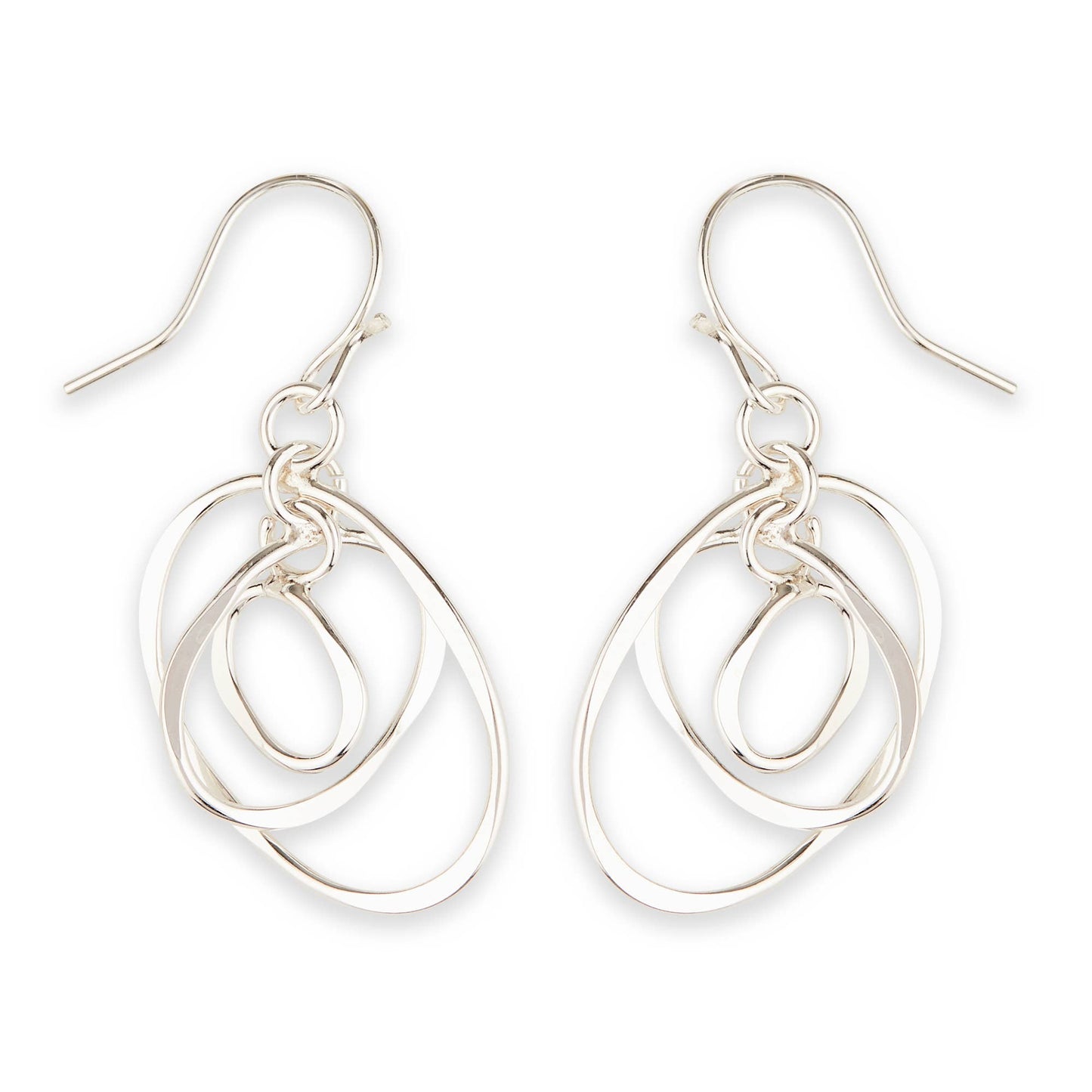 Tilted Oval Link Dangle Earring