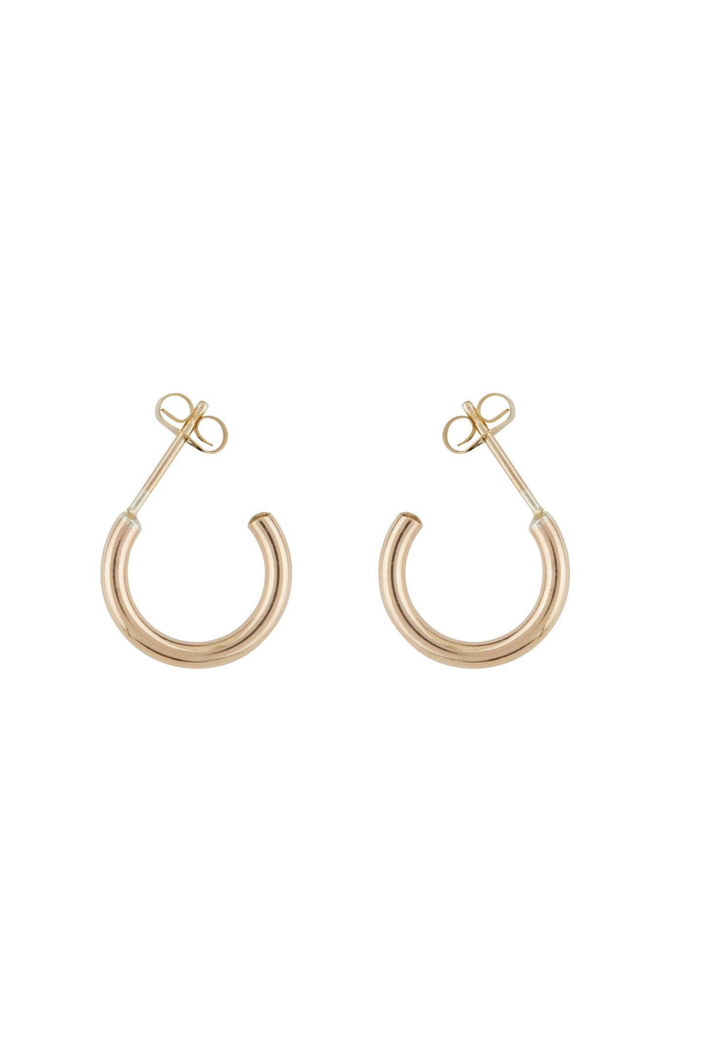 12 Gauge Wire Hoop Post Earring Available in Sizes 11mm-17mm