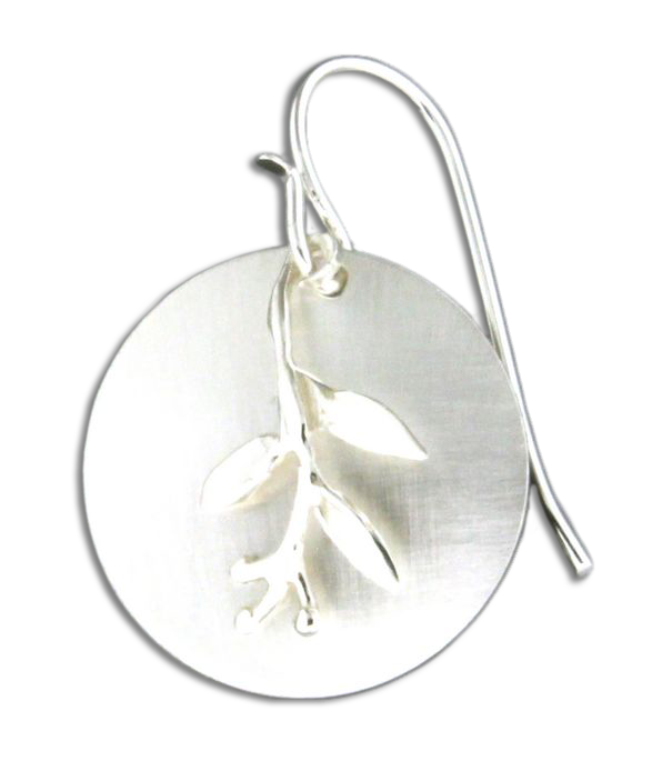 Circled Berry Leaf Earring