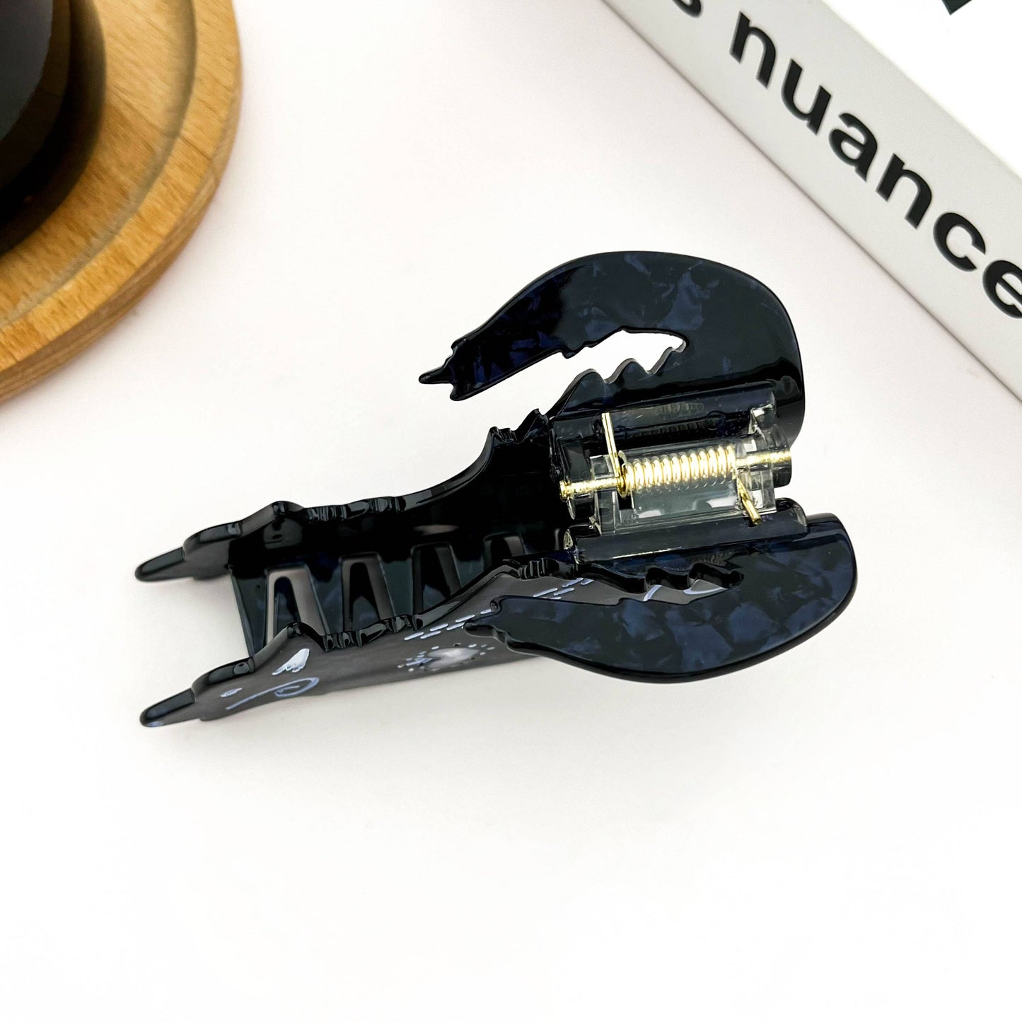 Black Wolf Hair Claw Clip, Cute Animal Hair Clip