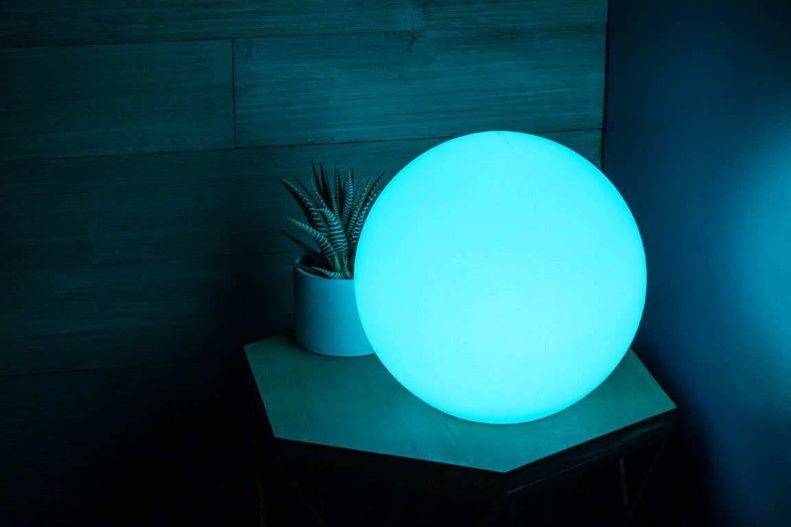 GLOW Portable LED Harvest Moon Outdoor Lantern - 12"