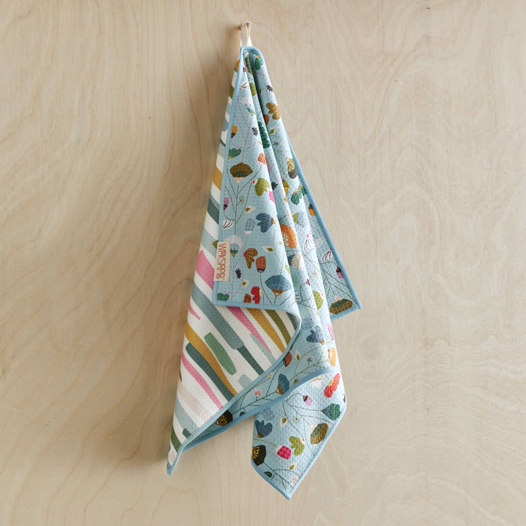Floral Stems Microfiber Kitchen Towel