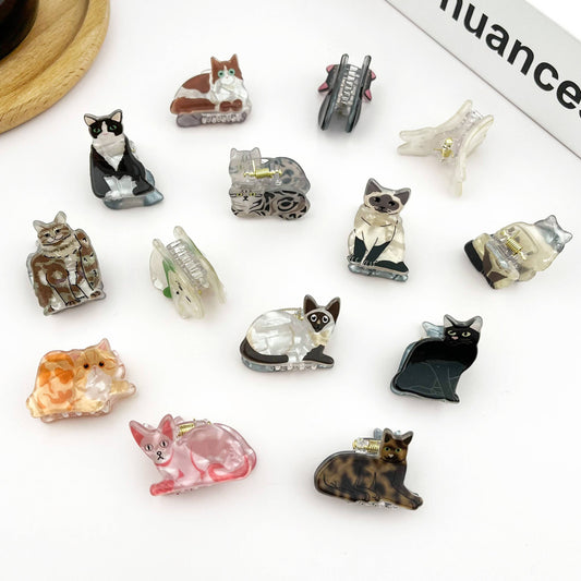 Mini Cat Hair Claw Clip