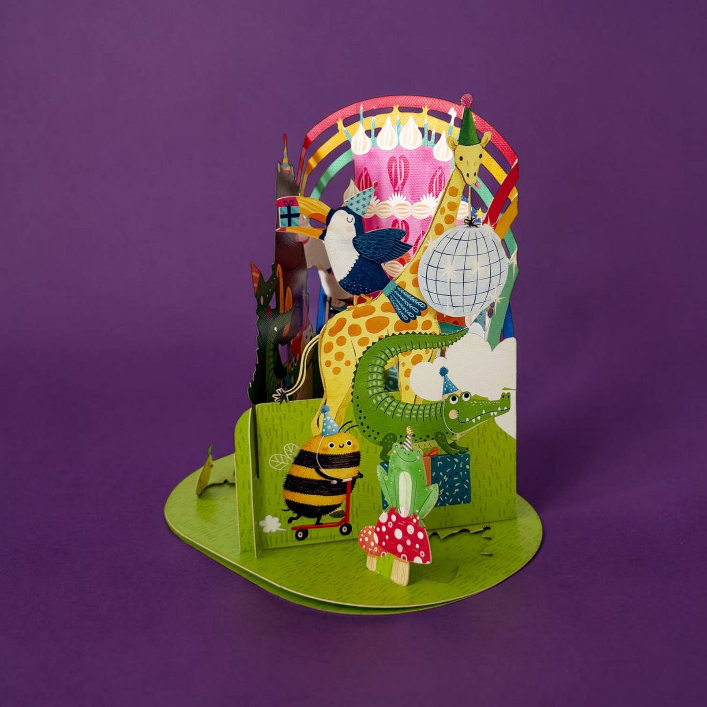 Animal Birthday Party Message in a Bottle Card