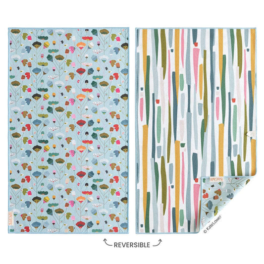 Floral Stems Microfiber Kitchen Towel