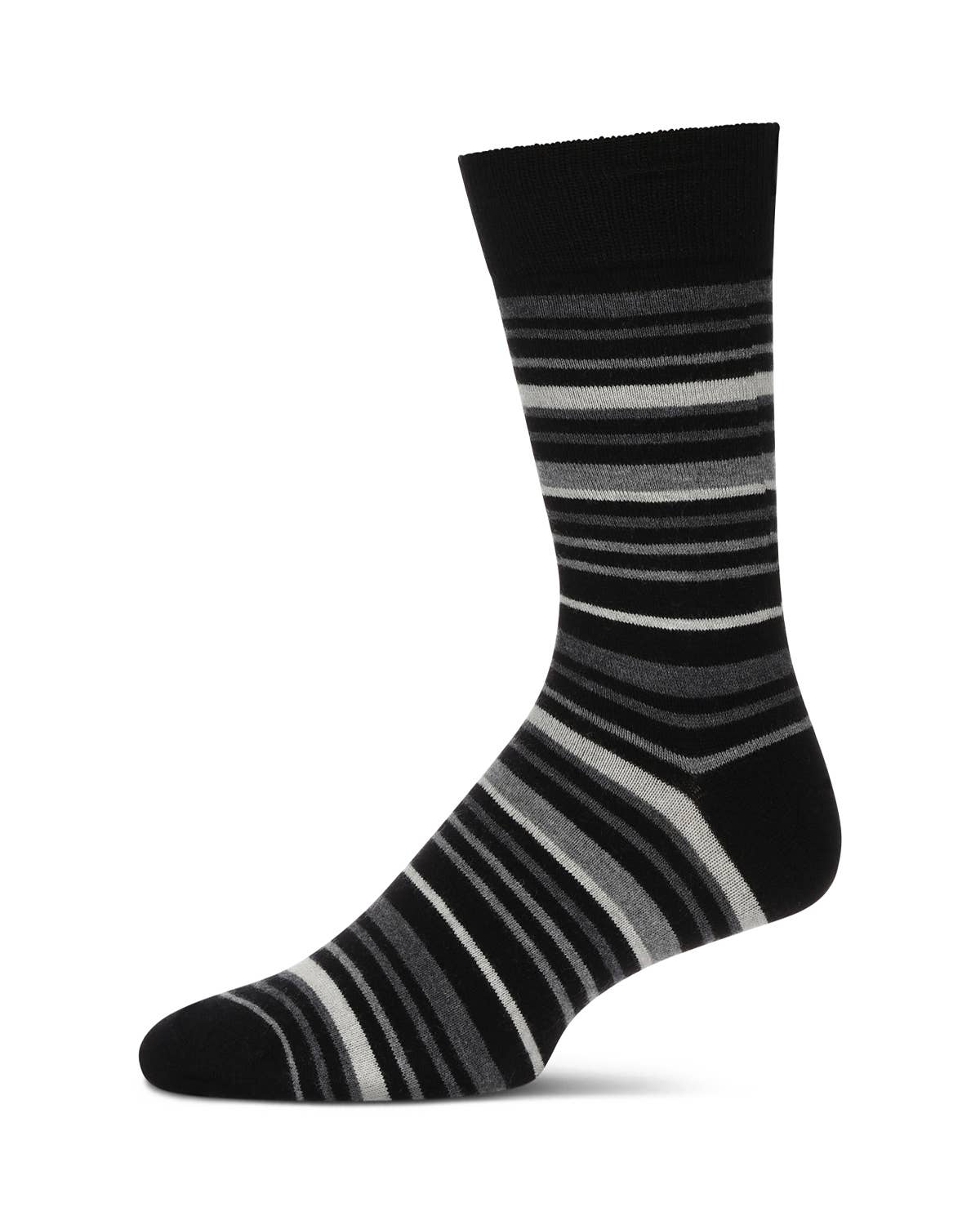 MeMoi Slick Stripes Cashmere Blend Men's Crew Sock