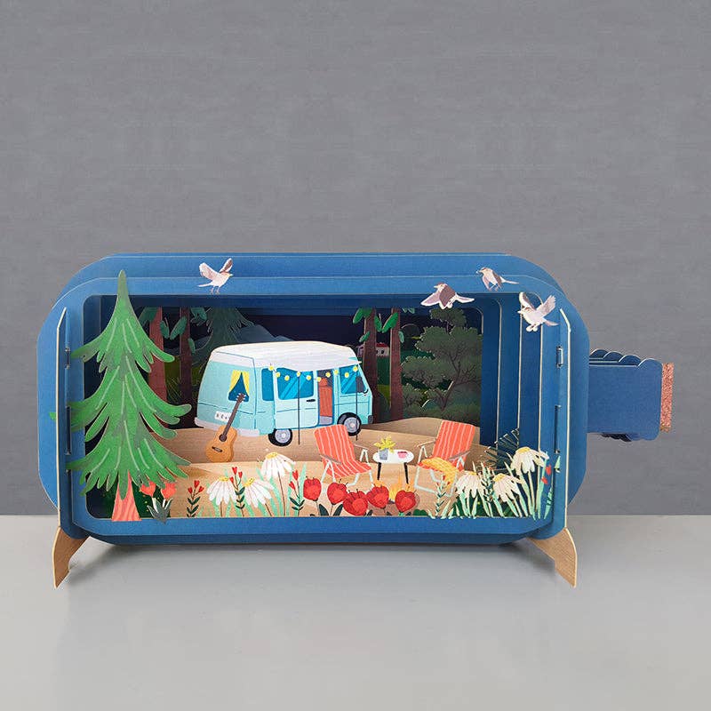 Camping Message in Bottle Card