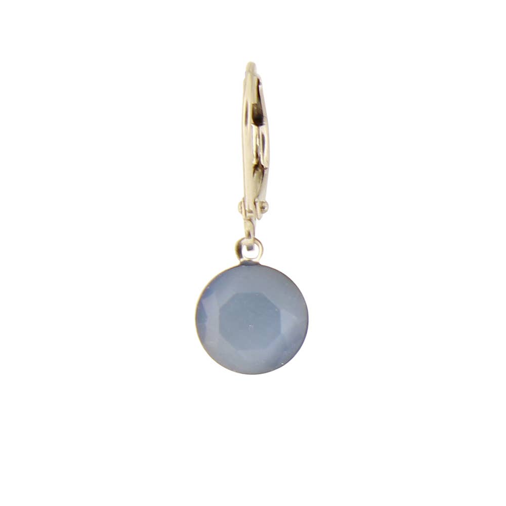 Faceted Cat's Eye Earring