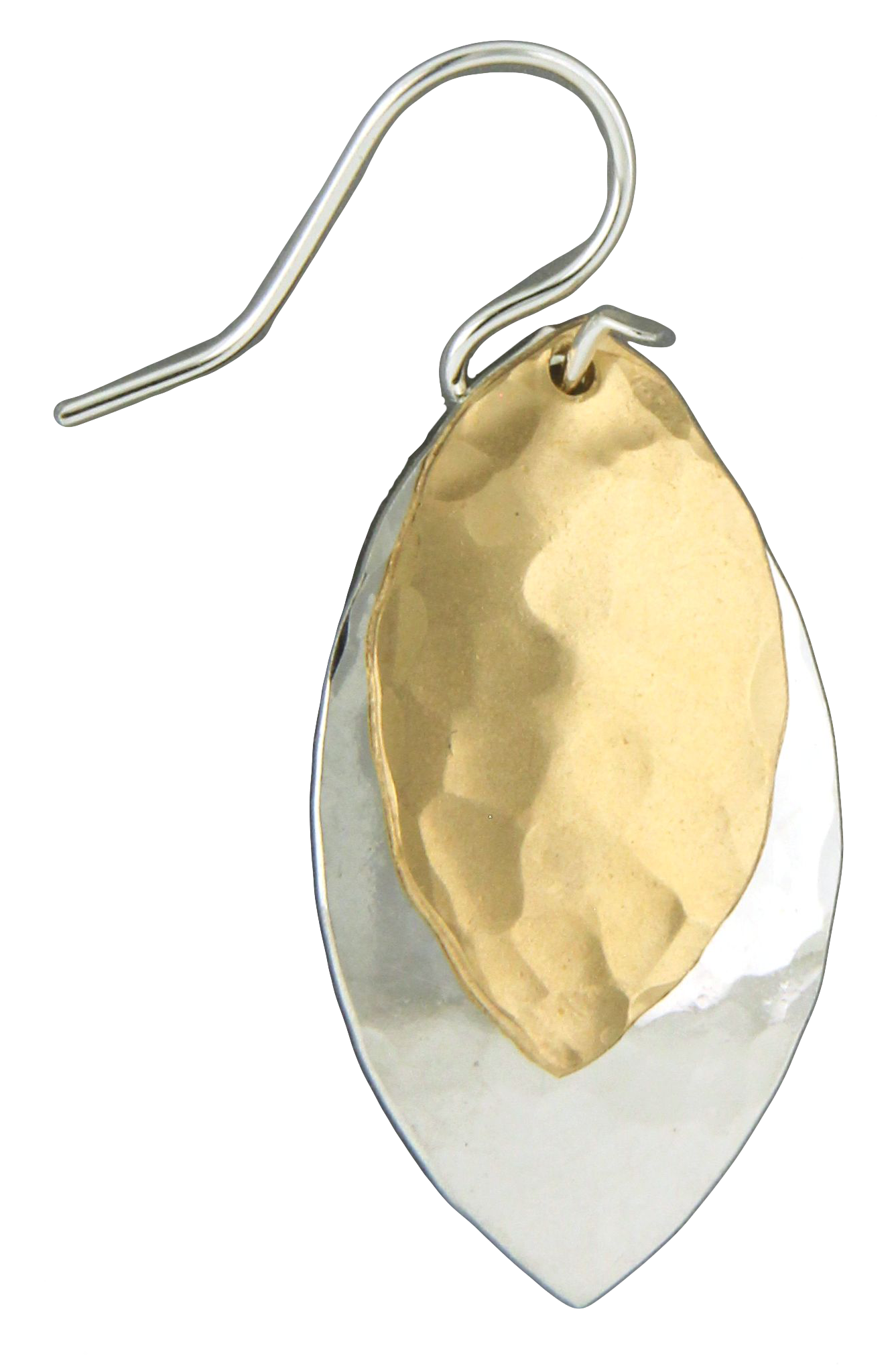 Double Hammered Oval Earring
