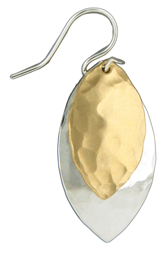 Double Hammered Oval Earring