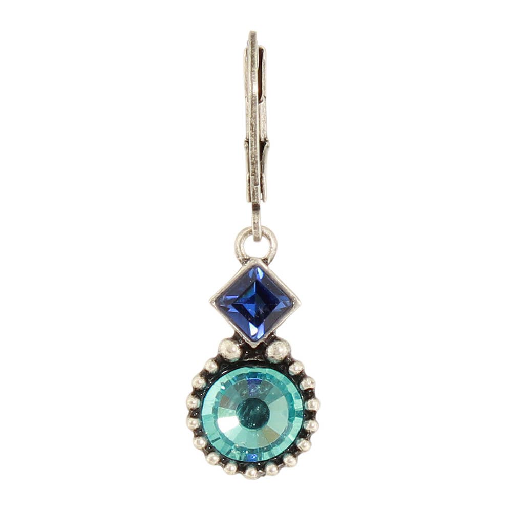Stacked Granulated Crystal Earring