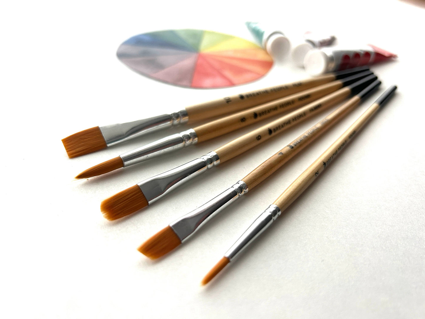 5-Piece Paintbrush Set for Watercolor, Acrylic, Gouache