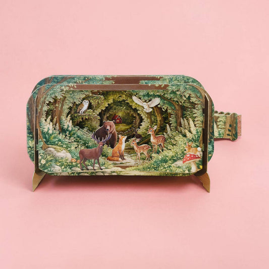 Enchanted Woodland Friends Message in Bottle Card