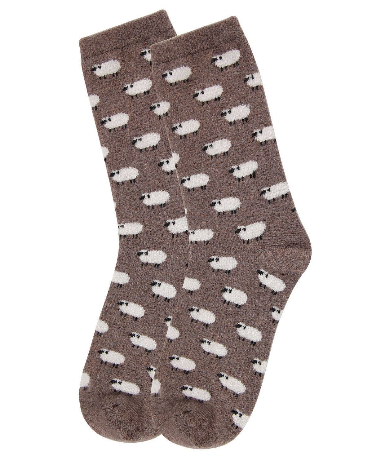 MeMoi Sheep Cashmere Blend Crew Socks