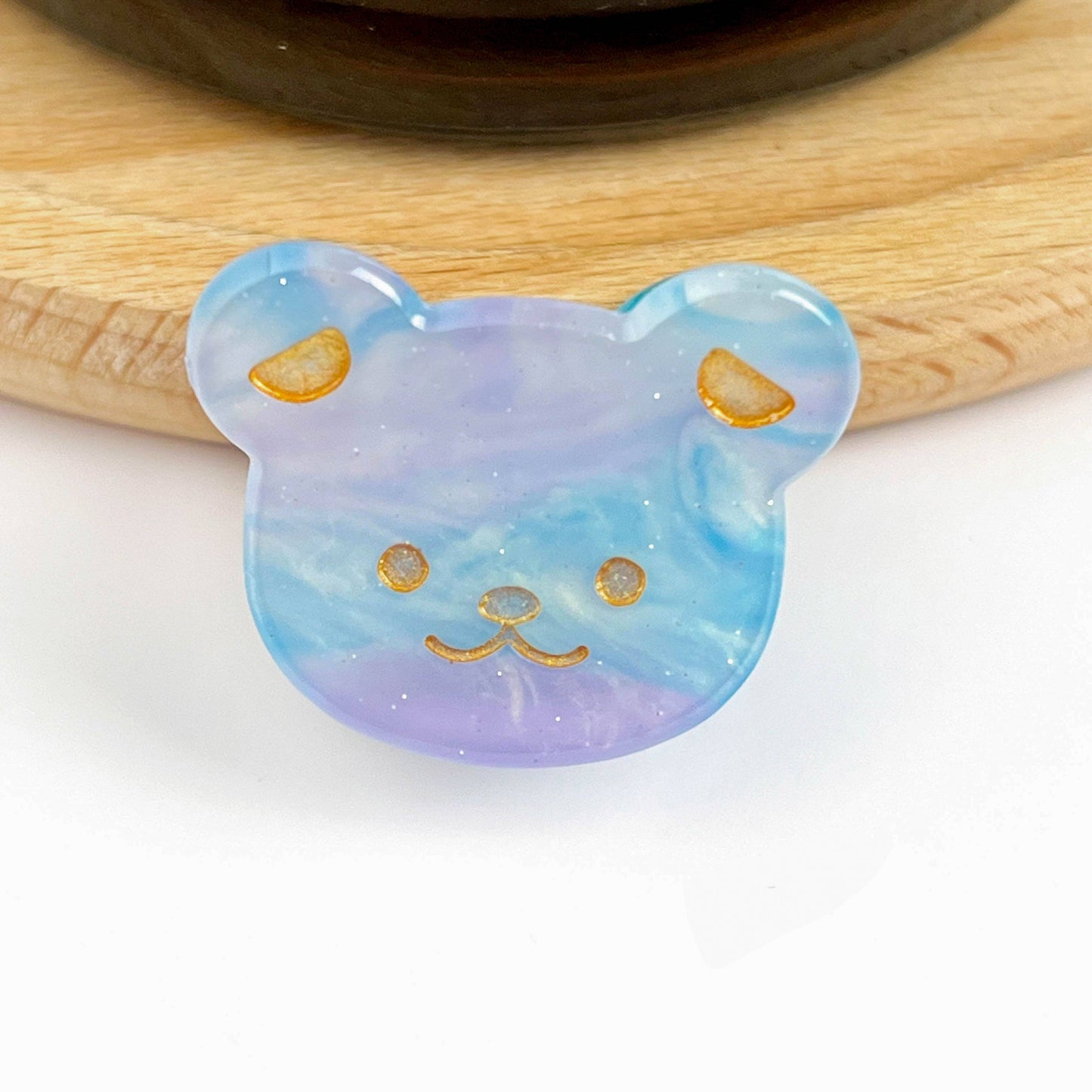 Cute Bear Head Mini Claw Clip, Acetate Children's Hair Clip