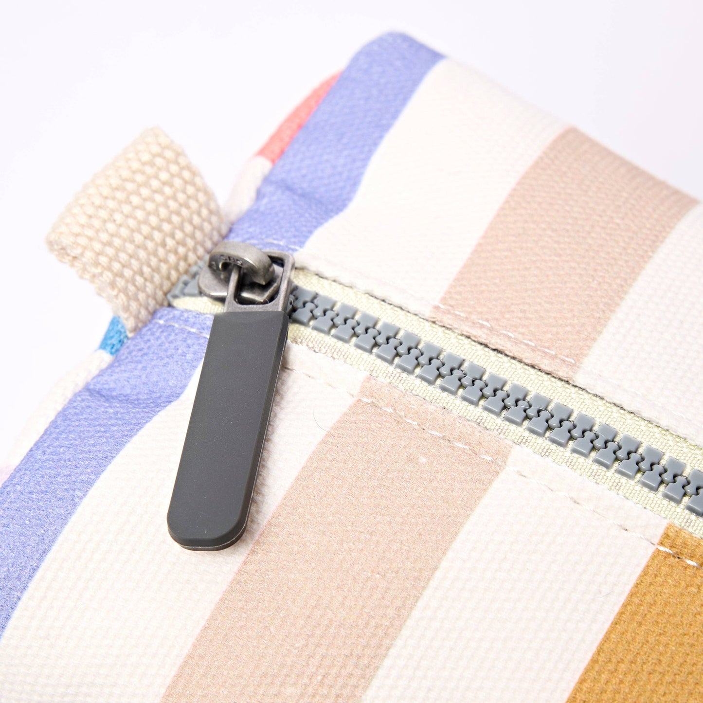 Mayfair Wash Bag in Pastel Multi Stripe Cotton Canvas