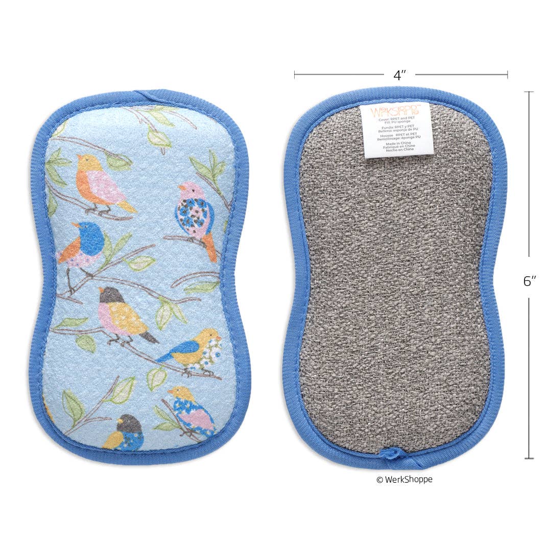 Floral Finch & Friends Scrubbies