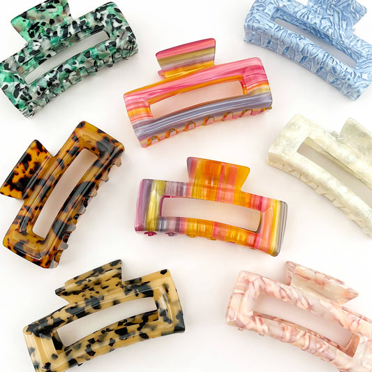 Rectangular Acetate Hair Claw