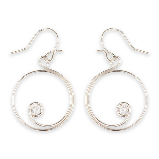 Sailing Cubic Zirconia Dangle Earring