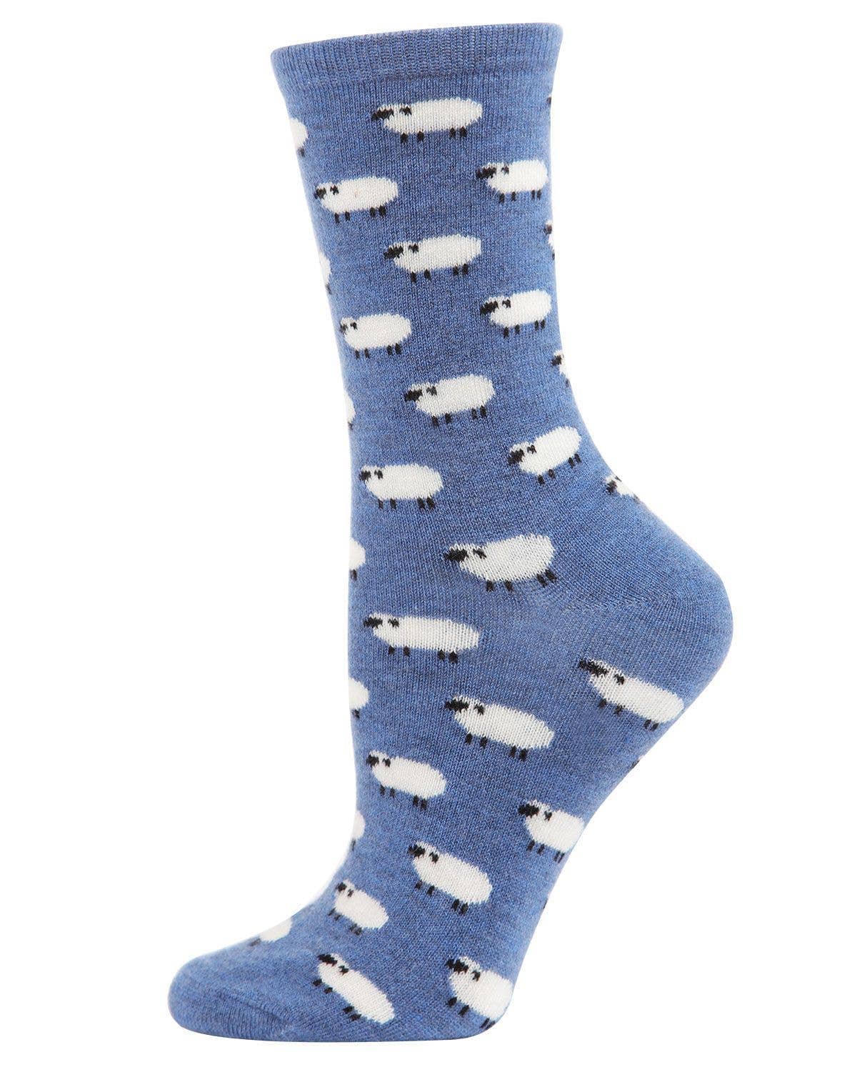 MeMoi Sheep Cashmere Blend Crew Socks
