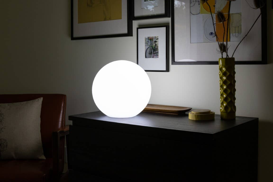GLOW Portable LED Harvest Moon Outdoor Lantern - 12"