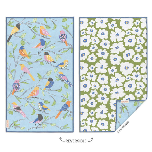 Floral Finch Microfiber Towel