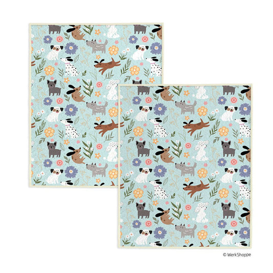 Dog Floral Pet Drying Ultra Absorbent Travel Towel