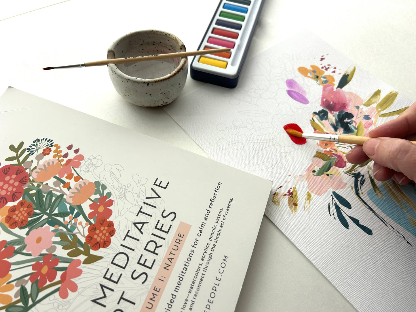 Meditative Art Book Simple Art Prompts + Journal Reflections