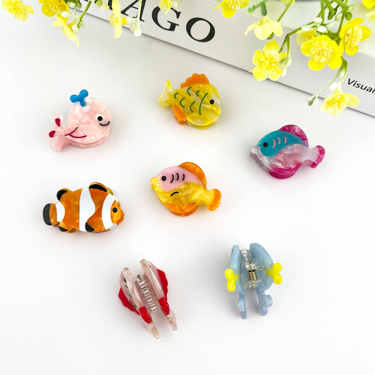 Ocean Fish/Whale Mini Claw Hair Clip