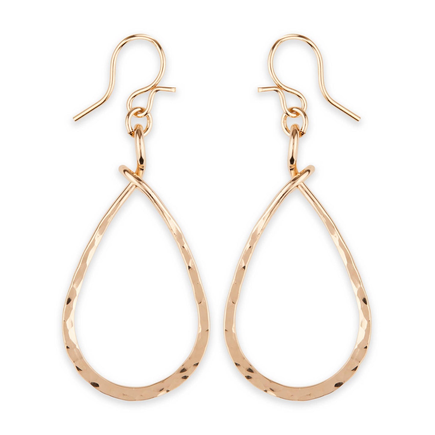 Fancy Hammered Teardrop Earring