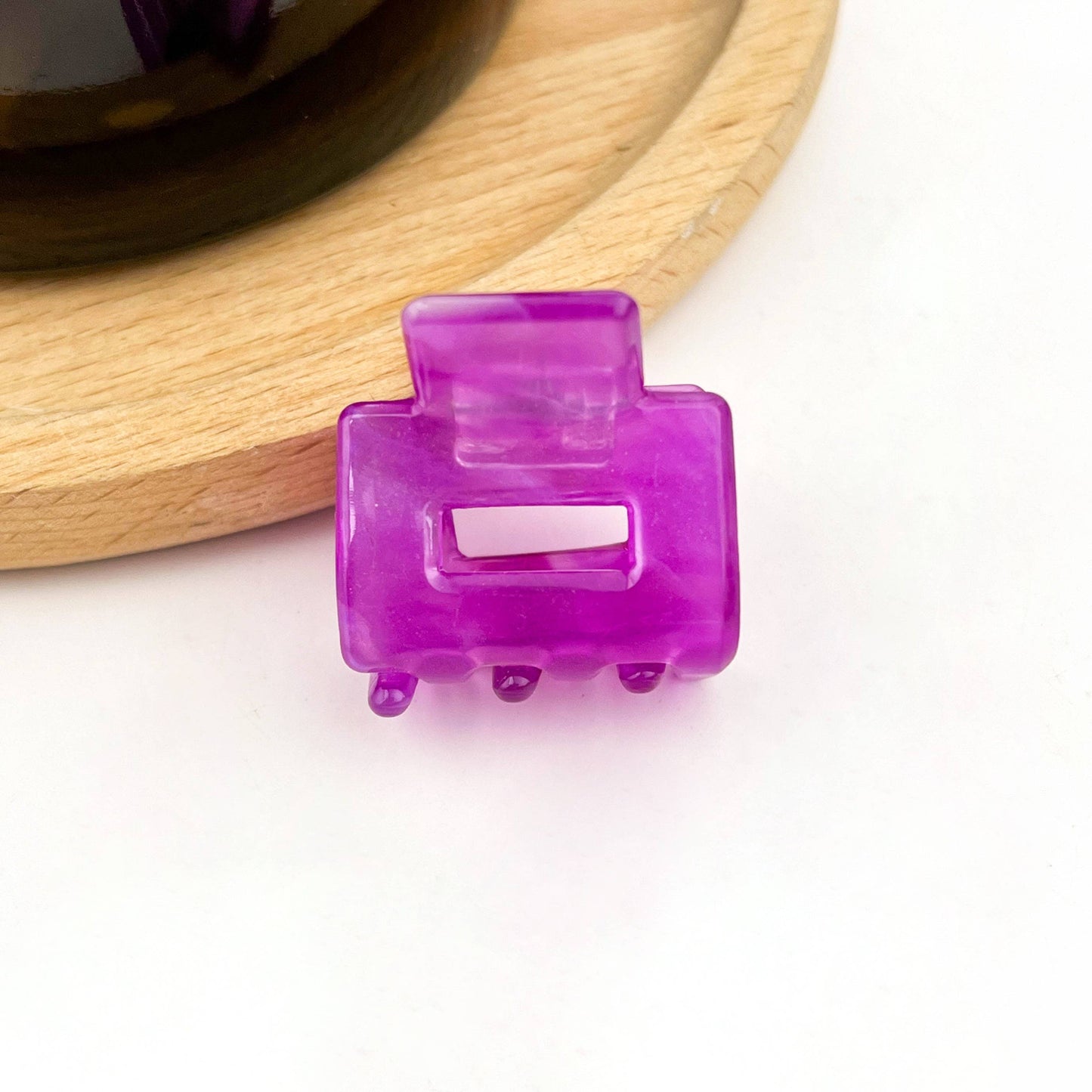 0.98'' Acetate Colorful Mini Square Hair Claw Clip