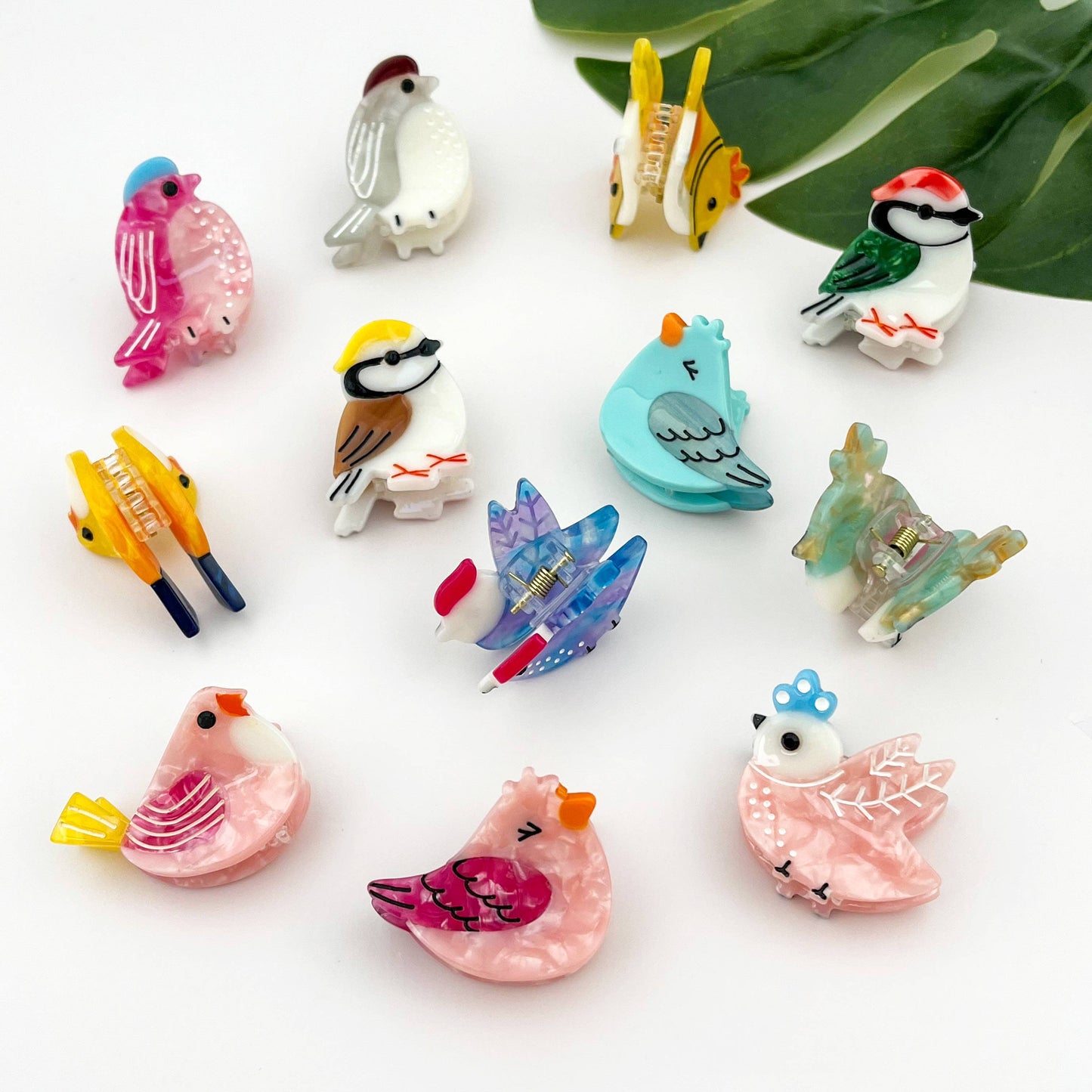 Cute Mini Bird Hair Claw Clip, Acetate Hair Accessories