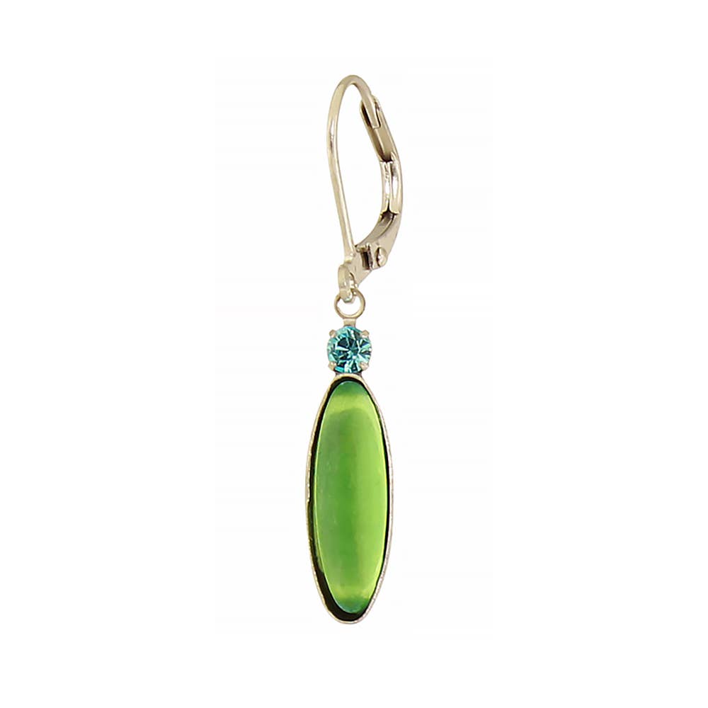 Stacked Glass Oval Earring