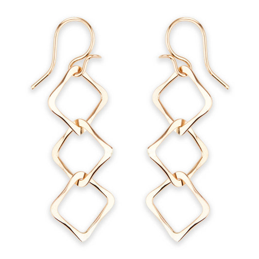 3 Square Link Dangle Earring