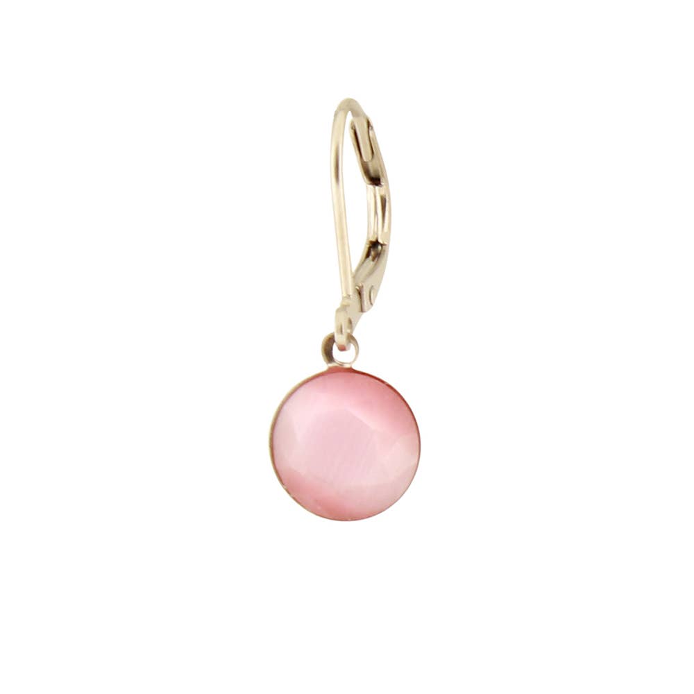 Faceted Cat's Eye Earring