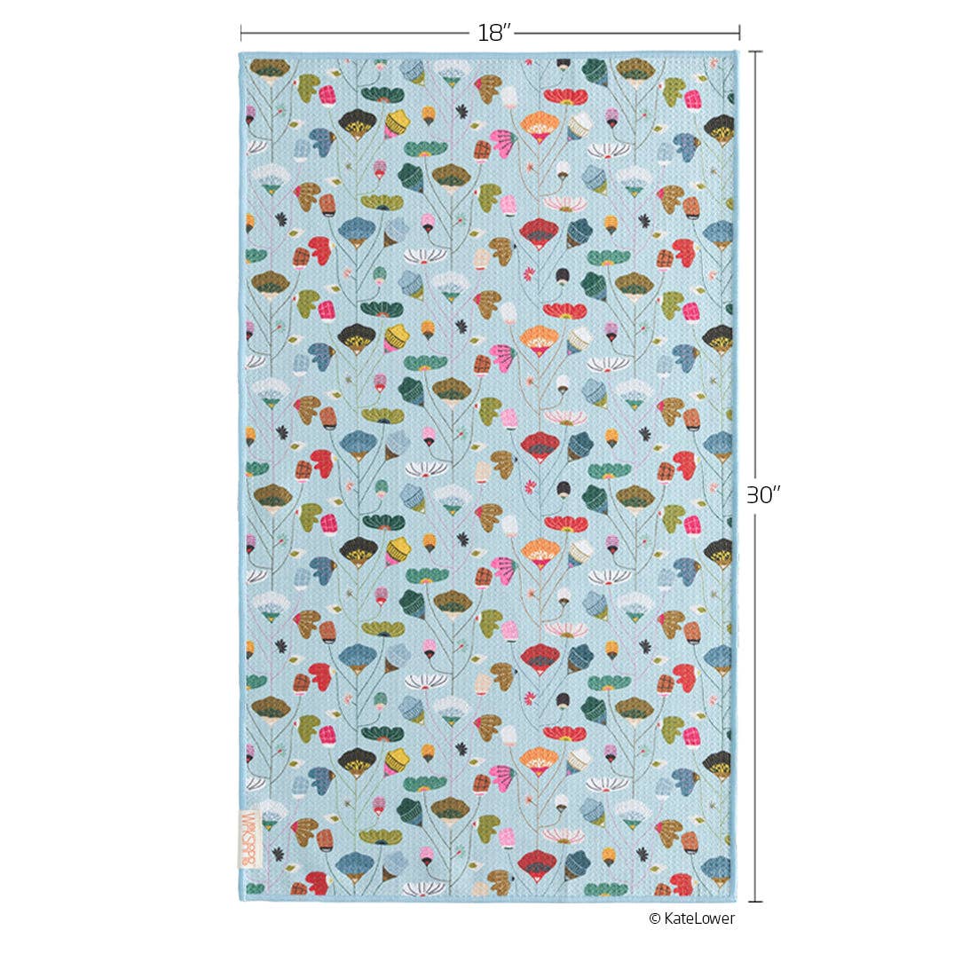 Floral Stems Microfiber Kitchen Towel