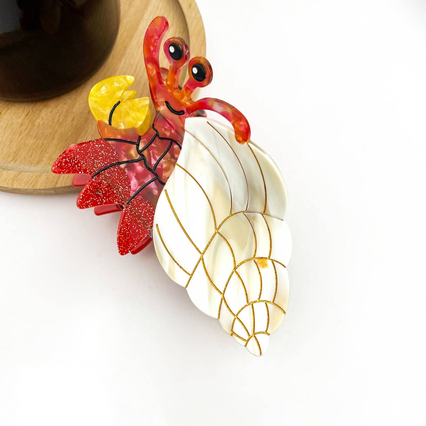 Hermit Crab Claw Clip, Acetate Hair Clip