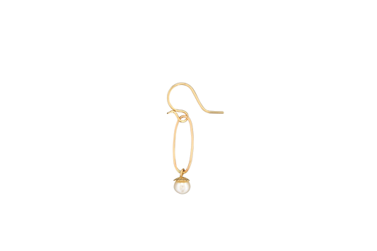 Pearl Oval Drop Earrings