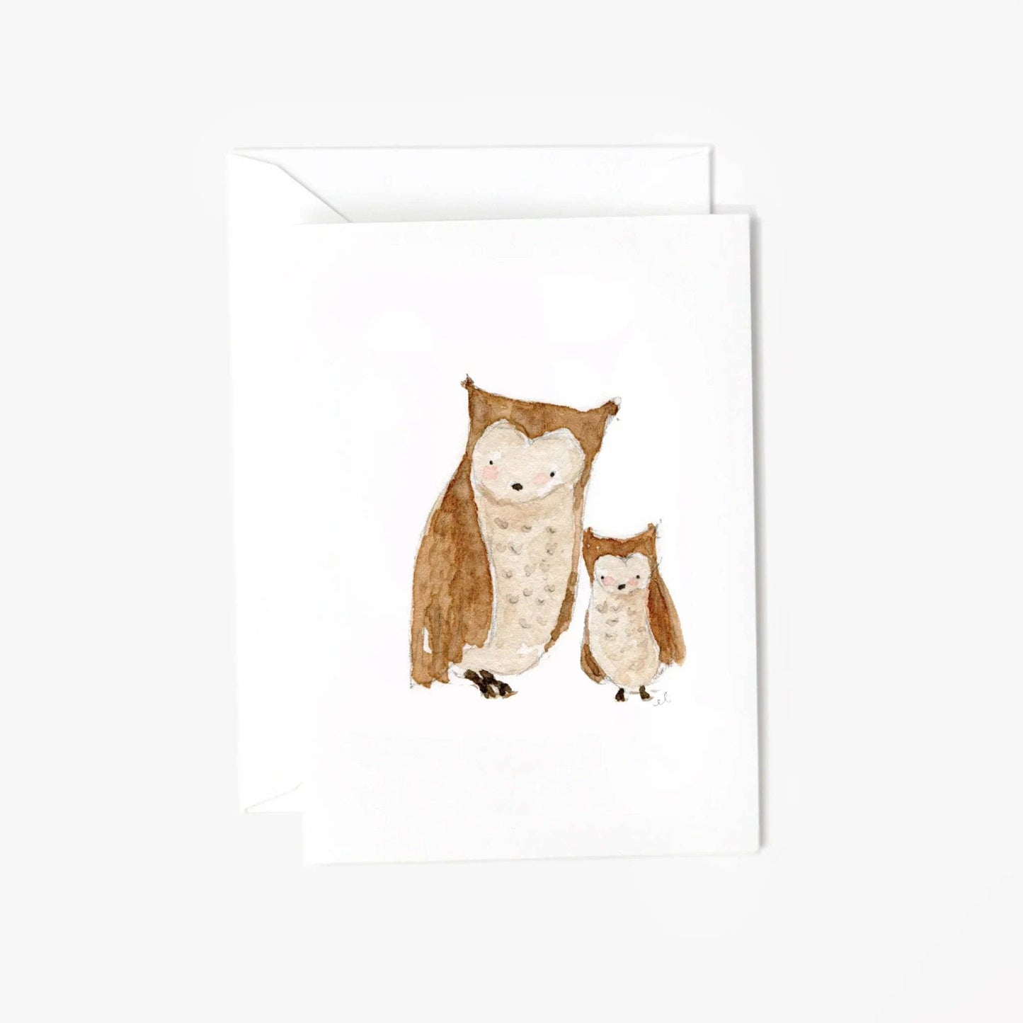 Baby owl mini enclosure notecard