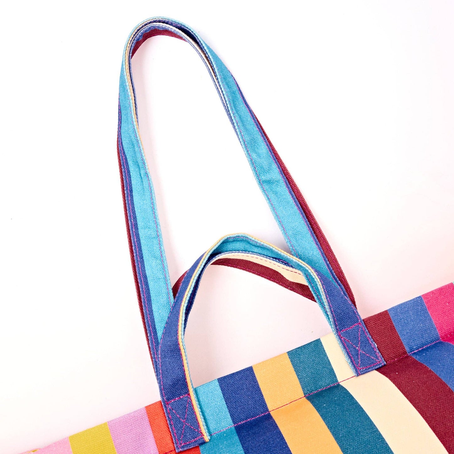 Marleybone Tote in Wide Stripe Multi Cotton Canvas